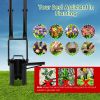 5 In 1 Bulb Planter Tool Long Handle Gardening Bulb Transplanter With Gloves Brush Serrated Base Dual Pedal Digging Holes To Plant Tulips Iris Daffodi