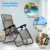 2Packs Zero Gravity Lounge Chair W/ Dual Side Tray 330Lbs Load Foldable Recliner Chair W/ Stress Relief Pillow Patio Poolside Beach Lying Chair