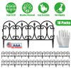 10 Packs Garden Decorative Lawn Edging Border Pp Garden Fence Panels Easy Assembly Outdoor Flower Bed Landscape Fencing No-Dig Spikes With Gloves Tota