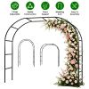 7.87Ft H X 4.59Ft W Adjustable Metal Garden Arch Diy Outdoor Trellis For Climbing Plants Wedding Arch Decoration Iron Arbor For Backyard Garden Entran
