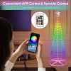 Led Smart Christmas Cone Tree Outdoor Lighted Christmas Tree Light With App Control Remote Control Ip44 Waterproof Timer 210 Modes For Indoor Outside