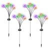 4 Packs Solar Skull Lights Outdoor Halloween Decorations Solar Powered With 6 Skull Heads 2 Lighting Modes Ip45 Waterproof Halloween Yard Lights For L