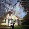 2 In 1 Extra Long Manual Pole Saw 8.23-28.25Ft Extendable Tree Pruner For High Branches With Pruner Scissors 2 Double-Hooked Saw Blades Goggles Gloves