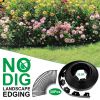 32.8Ft Non-Digging Plastic Garden Edging Kit Plastic Garden Border With 30 Spikes 2In Tall Border Edging For Garden Lawn Yard Flower Beds