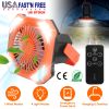 Portable Camping Lantern Fan 10000Mah Battery Powered Hanging Fan Usb Rechargeable Tent Fan With 4 Light Modes 3 Wind Modes Emergency Power Bank Remot