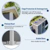 5X3Ft Resin Outdoor Storage Shed With Floor Lockable Garden Shed With Window Sloped Roof Weather-Resistant Tool Shed For Garden Tools, Pet House And B