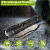 Tactical Led Flashlight Zoomable Rechargeable Search Light Torch 50000Lm W/ 5Modes Sos Night Light For Night Walking Adventures