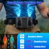 16000Mah 4 In 1 Dual-Turbine Waist Clip Fan Wearable Personal Fan Hands-Free With 5 Speeds Lcd Display Lanyard Double As Power Bank For Jobsites Campi
