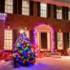 Solar Powered String Lights Outdoor 39.37Ft 100 Led 8 Modes Solar Fairy Rope Lamp Ip65 Waterproof Decorative Lights For Home Garden Parties