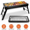 Foldable Charcoal Bbq Grill Stainless Steel Grill Net Easy Setup Portable Tabletop Barbecue Grill For Camping Picnic Outdoor Party Backyard