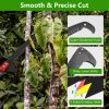 2 In 1 Extra Long Manual Pole Saw 8.23-28.25Ft Extendable Tree Pruner For High Branches With Pruner Scissors 2 Double-Hooked Saw Blades Goggles Gloves