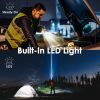 5 In 1 Portable Waist Clip Fan With 5 Speeds Flashlight 10000Mah Battery Operated Personal Wearable Turbo Belt Fan Hands-Free Neck Fan For Camping Tra