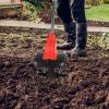 21V Electric Cordless Tiller Cultivator Powered Garden Tiller With 4 Blades 16 Steel Tines 550W 300Rpm 4000Mah Battery Tilling 9-In Width & 9-In Depth