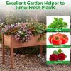48X24X30In Elevated Raised Garden Bed With Legs, Wooden Planter Box For Outdoor Vegetable Herb Flower Fruit Growing
