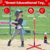3-In-1 Baseball Toy Set For 3-5Years Old Kids And Toddlers Includes Tee Ball Stand Hanging Tee Automatic Ball Launcher With Adjustable Height For Indo