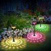 4Packs Solar Pathway Light Color Changing Garden Light Landscape Stake Ornamental Light For Yard Patio Lawn