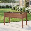 48X24X30In Elevated Raised Garden Bed With Legs, Wooden Planter Box For Outdoor Vegetable Herb Flower Fruit Growing