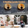 1500W Outdoor Hanging Patio Heater Ultra-Quiet Electric Heating Lamp Ip23 Waterproof 2 Heating Levels Overheating Protection Ceiling Mounted Outdoor H