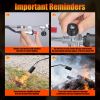 180,000 Btu Propane Weed Torch Heavy Duty Weed Burner Flame Weeder With 10Ft Hose Piezo Ignition Adjustable Flame Control For Weeds Ice Snow Asphalt F