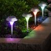 24Packs Solar Garden Lights Outdoor Ip44 Waterproof Solar Pathway Lights Color Changing Landscape Lamps 10Hrs Lawn Lighting For Yard Driveway Walkway