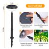4Packs Solar Pathway Light Color Changing Garden Light Landscape Stake Ornamental Light For Yard Patio Lawn