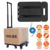 Folding Hand Truck Collapsible 165Lbs Heavy Duty Luggage Cart Foldable Utility Dolly Platform Cart With 3-Length Telescopic Handle 6 Wheels 1 Elastic