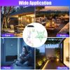 Solar Moon And Star Wind Chime 7 Color Changing Wind Chime For Outside Ipx4 Waterproof Outdoor Garden Yard Decor