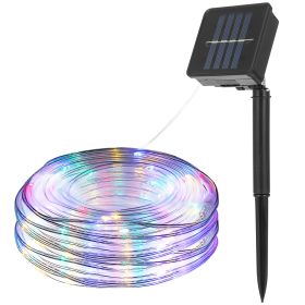 Solar Powered String Lights Outdoor 39.37Ft 100 Led 8 Modes Solar Fairy Rope Lamp Ip65 Waterproof Decorative Lights For Home Garden Parties