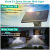 2 Pack Solar Powered Wall Lights Ip44 Waterproof Motion Sensor Lamps With Separate Solar Panel 4 Adjustable Heads 333Pcs Beads 120° Sensing Angle Remo
