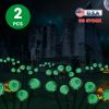 2Packs Solar Scary Eyeballs Lights Outdoor Halloween Decoration Swaying Light Halloween Path Lights Ornaments With Total 12Led Ip65 Waterproof For Yar