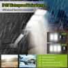 Solar Street Path Light Outdoor 120Leds Radar Sensor Remote Control Wireless Lamps Ip65 Waterproof Lighting For Garage Front Door Garden Pathway