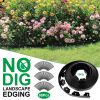 100Ft Non-Digging Plastic Garden Edging Kit Plastic Garden Border With 90 Spikes 2In Tall Border Edging For Garden Lawn Yard Flower Beds