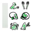 Halloween Skeleton Yard Sign Decorations 6Pcs Glow In The Dark Halloween Skull Fluorescence Lawn Garden Sign With 12 Stakes For Haunted House Garden Y