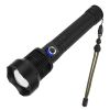 Led Tactical Flashlights 30000Lm Usb Rechargeable Flashlight Water-Resistant Zoomable Led Torch W/ 3 Modes Sos 3200Mah Battery Handheld Flashlights Fo