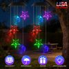 Solar Moon And Star Wind Chime 7 Color Changing Wind Chime For Outside Ipx4 Waterproof Outdoor Garden Yard Decor