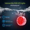 4Pcs Submersible Rgb Led Lights Ip68 Waterproof Underwater Color Changing Lamps Remote Control Battery Operated Floral Light For Vase Fountain Aquariu