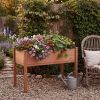 48X24X30In Elevated Raised Garden Bed With Legs, Wooden Planter Box For Outdoor Vegetable Herb Flower Fruit Growing