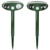 Solar Ultrasonic Animal Repeller Pir Motion Sensor Animal Repellent Chaser Ipx4 Waterproof For Farm Garden Yard To Drive Raccoon Squirrel Rat Skunk Ra