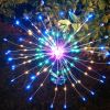 2Pcs Solar Powered Starburst Lights 240 Leds Firework Lamp Garden Path Decor Lights