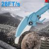 Electric Mini Chainsaw Portable Handheld Cordless Small Chain Saw Battery Powered With 2Pcs 2200Mah Rechargeable Batteries 4In/6In Chains For Pruning