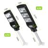 Solar Street Path Light Outdoor 120Leds Radar Sensor Remote Control Wireless Lamps Ip65 Waterproof Lighting For Garage Front Door Garden Pathway