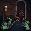 Halloween Skeleton Yard Sign Decorations 6Pcs Glow In The Dark Halloween Skull Fluorescence Lawn Garden Sign With 12 Stakes For Haunted House Garden Y