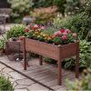 48X24X30In Elevated Raised Garden Bed With Legs, Wooden Planter Box For Outdoor Vegetable Herb Flower Fruit Growing