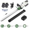 20In Cordless Hedge Trimmer 21V Handheld Bush Trimmer Electric Grass Shrub Trimmer With Dual-Action Blades 0.6In Cutting Diameter Safety Lock Adjustab