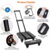 Folding Hand Truck Collapsible 165Lbs Heavy Duty Luggage Cart Foldable Utility Dolly Platform Cart With 3-Length Telescopic Handle 6 Wheels 1 Elastic