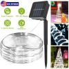 Solar Powered String Lights Outdoor 39.37Ft 100 Led 8 Modes Solar Fairy Rope Lamp Ip65 Waterproof Decorative Lights For Home Garden Parties