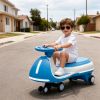 12V Kids Electric Wiggle Ride On Car, 2-In-1 Battery Powered Twist Car With Wireless Music, Controllable Led Lights & Flashing Pu Wheels, Stable Frame
