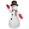7.9Ft Christmas Inflatable Giant Snowman Blow Up Light Up Snowman With Led Lights Hat Scarf  Ipx4 Waterproof Christmas Outdoor Yard Lawn Holiday Decor