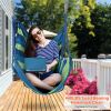 440Lbs Hammock Hanging Chair Canvas Porch Patio Swing Seat Portable Camping Rope Seat W/ 2Pillows