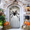 Halloween Decorations Spider Outdoor 49Inch Halloween Spider With 126 Inch Tarantula Mega Spider Web Hairy Poseable Scary Spider Outdoor Yard Creepy D